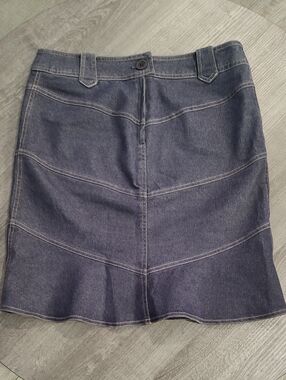Nanette Lepore Dark Blue Denim Mini Skirt